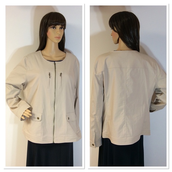 TanJay Jackets & Blazers - PLUS SIZE TANJAY LIGHTWEIGHT KHAKI JACKET